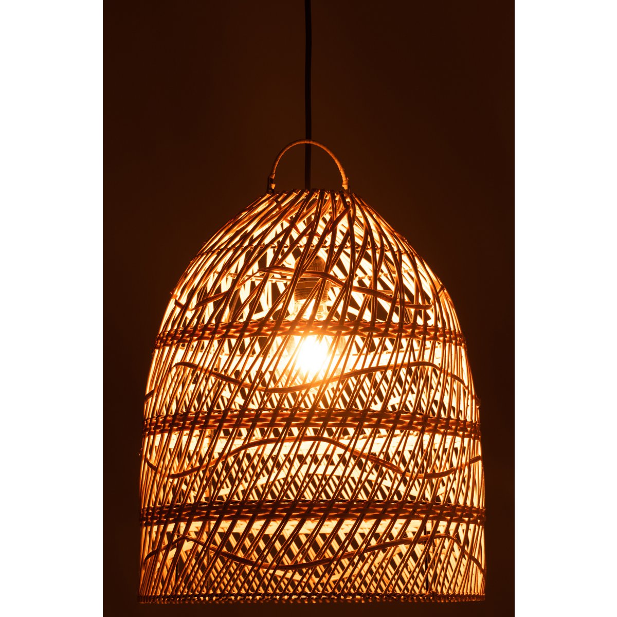 J-Line Gouden lamp - rotan - naturel