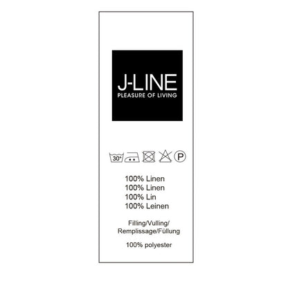 J-Line kussen Stonewashed - linnen - lichtroze