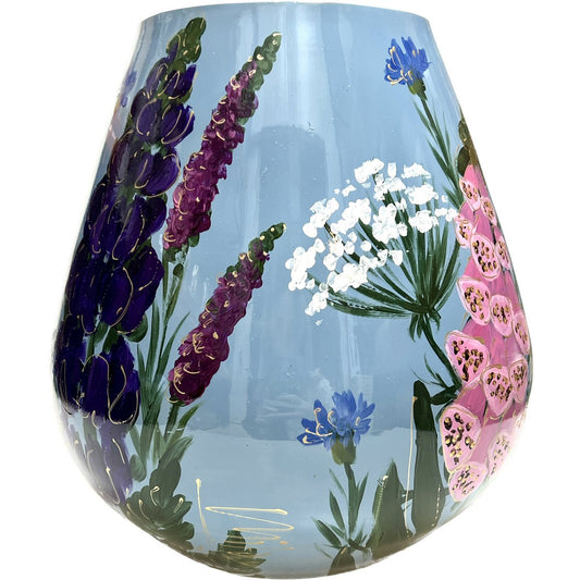 Vaas Tasman M field bouquet blue Ø26 x H28 cm