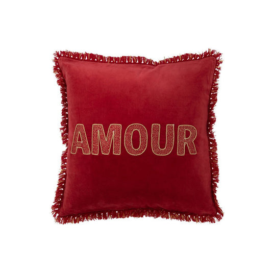 J-Line kussen Amour - textiel - rood/goud