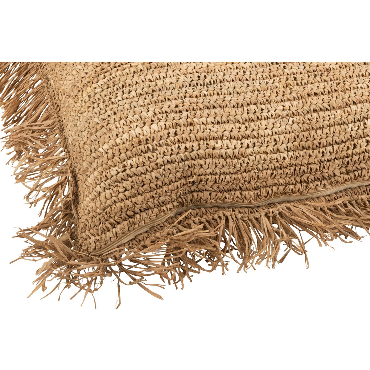 J-Line kussen Vierkant - jute - naturel - large