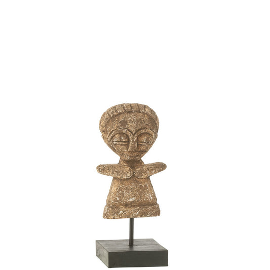 J-Line standbeeld Ying Albasia - hout - naturel - klein