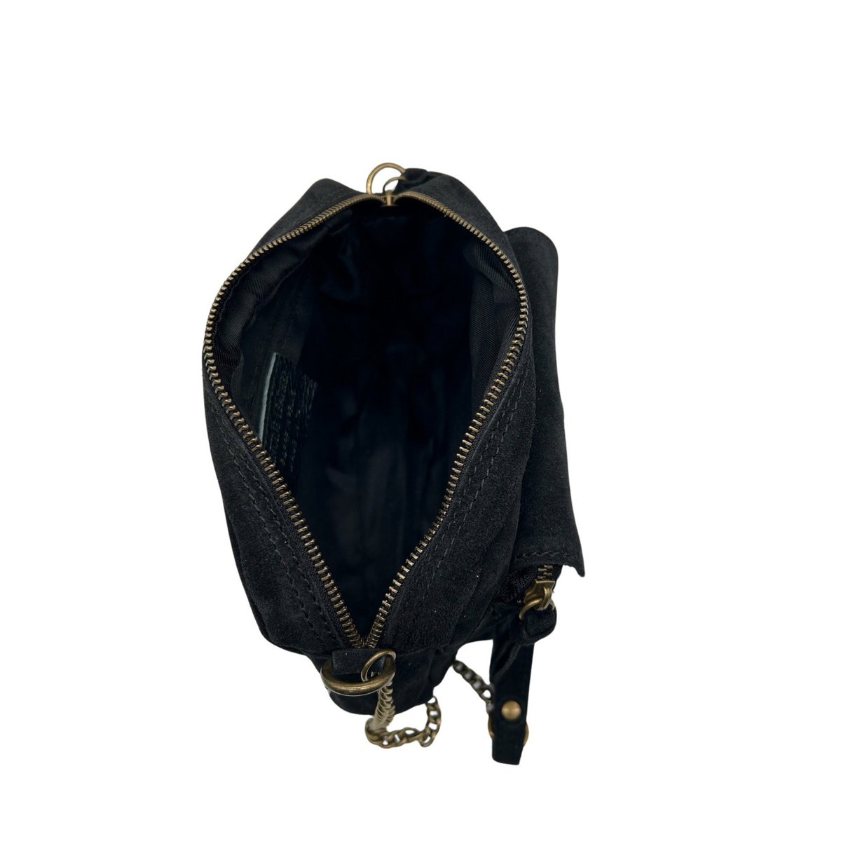 SAC BANDOULIERE CUIR DAIM ANAELLE