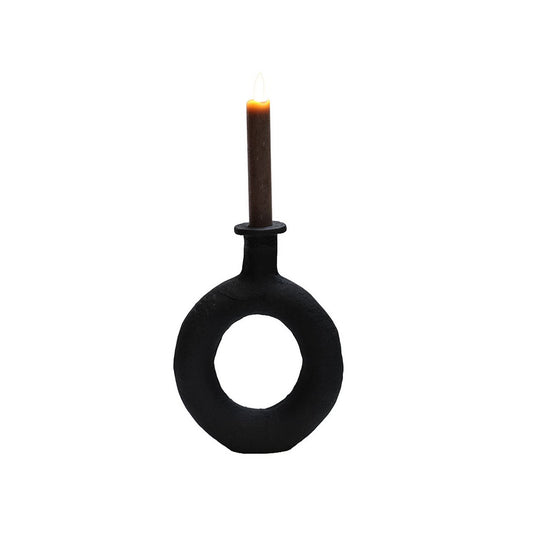 Kandelaar Rocha rough black