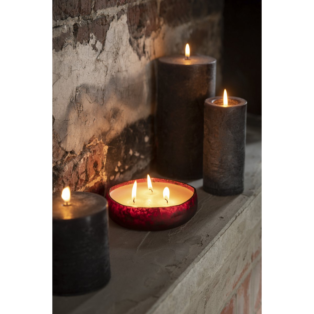 J-Line Geurkaars Livia - glas - rood - M