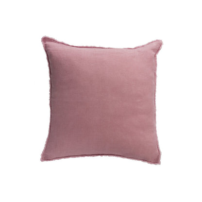 J-Line kussen Stonewashed - linnen - oud roze