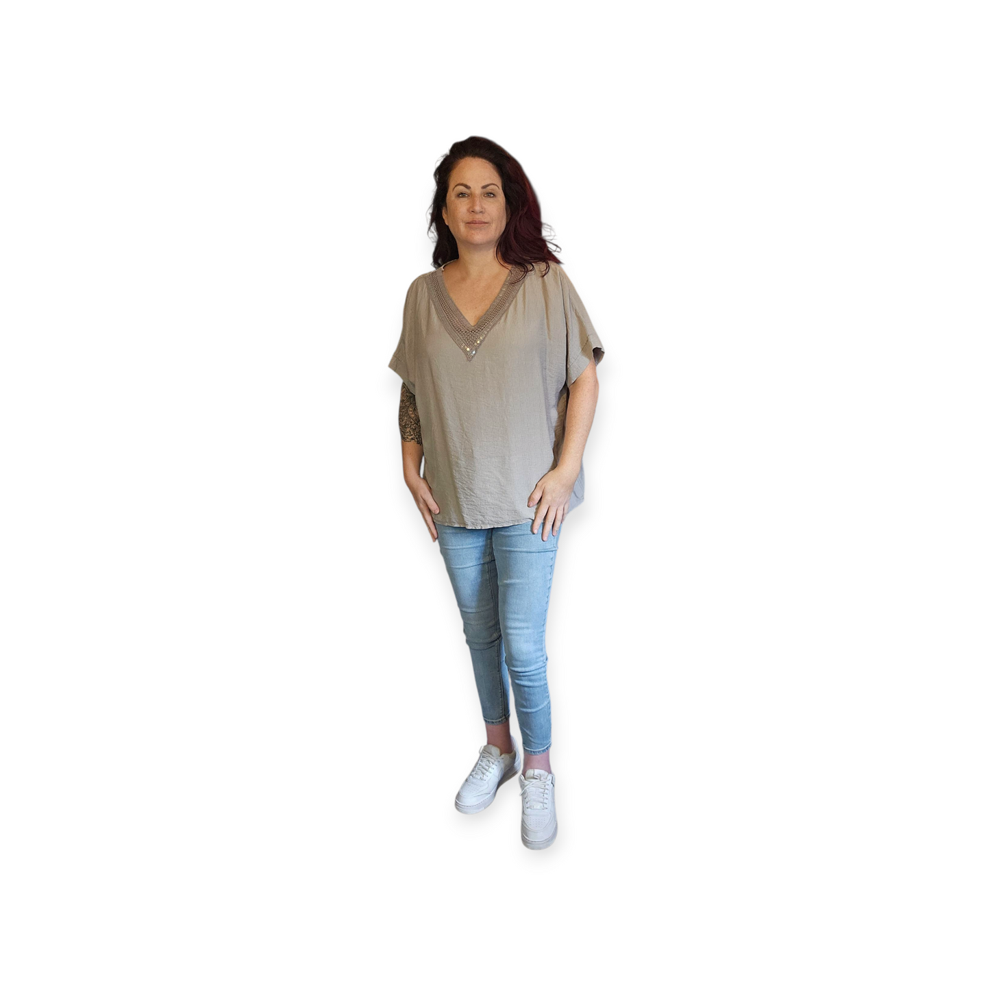 Mooie top taupe