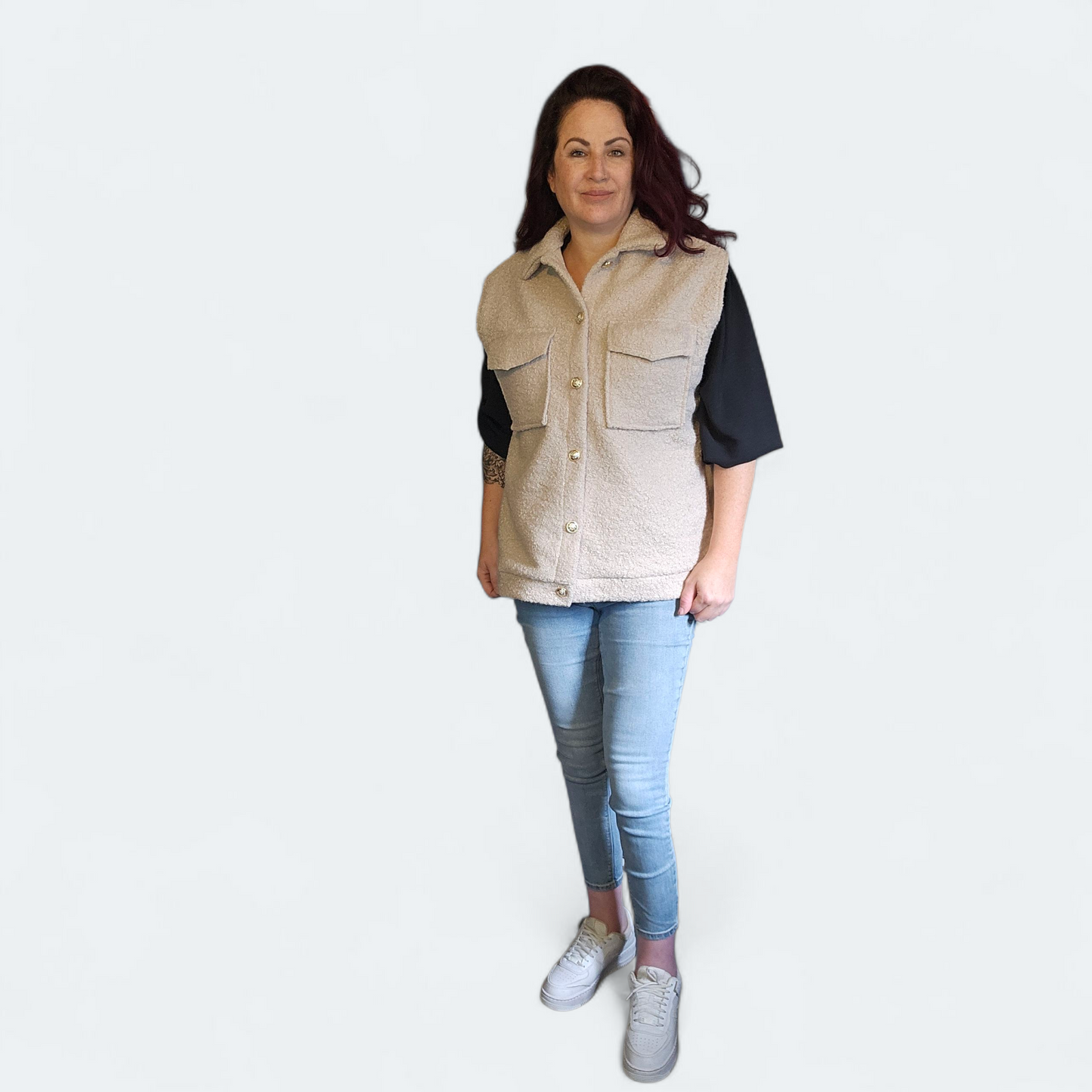 Teddy bodywarmer beige