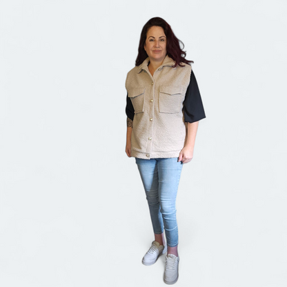 Teddy bodywarmer beige
