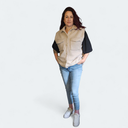 Teddy bodywarmer beige