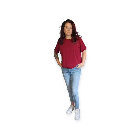 Bordeaux rood LA shirt