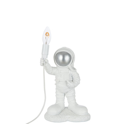 J-Line Lamp Astronaut Voet Poly Wit