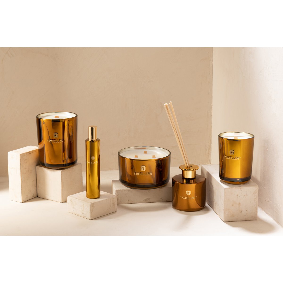 J-Line Geurkaars Excellent Golden Honey Oker Small-50U